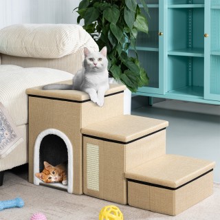 BAKAJI Πολυλειτουργική Σκάλα για Κατοικίδια 3σε1 Μπεζ Πτυσσόμενη με... BAKAJI Πολυλειτουργική Σκάλα για Κατοικίδια 3σε1 Μπεζ Πτυσσόμενη με...