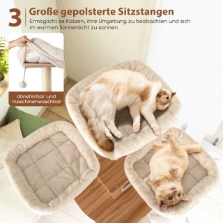 Costway Ονυχοδρόμιο Γάτας με Πολλαπλές Επίπεδες και Άνετες Θέσεις Ξ...