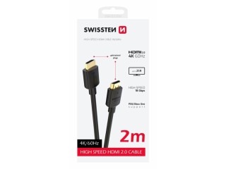 SWISSTEN Καλώδιο HDMI 4 μέτρα σε HDMI 4K 60Hz, PVC 8595217487505