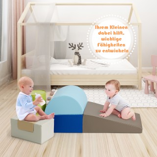 Costway Μεγάλα Καφέ Παιδικά Μαλακά Τούβλα Αφρού (6 τμχ) SP37087 Costway Μεγάλα Καφέ Παιδικά Μαλακά Τούβλα Αφρού (6 τμχ) SP37087