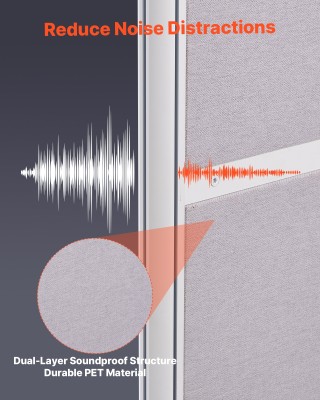 VEVOR Διαχωριστικά Γραφείου  2-Pack 1.83m x 1.22m BGSGDQW72H48UVV1N...