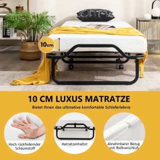 Costway Πτυσσόμενο Κρεβάτι με Στρώμα για Ενήλικες - Εξοικονόμηση Χώ... Costway Πτυσσόμενο Κρεβάτι με Στρώμα για Ενήλικες - Εξοικονόμηση Χώ...