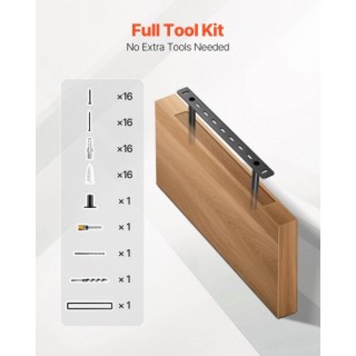 VEVOR 2 Τεμάχια Βαρέως Τύπου 41 εκ. Μεταλλικά Στηρίγματα Ραφιού ZTF...