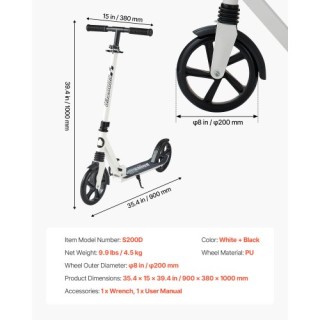 VEVOR Παιδικό Πατίνι Δύο Τροχών για 8+, Ρυθμιζόμενο Τιμόνι, Αντιολι... VEVOR Παιδικό Πατίνι Δύο Τροχών για 8+, Ρυθμιζόμενο Τιμόνι, Αντιολι...