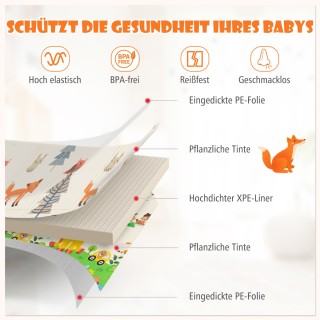 Costway Παιδικό Χαλάκι Παιχνιδιού πτυσσόμενο παιδικό χαλάκι διπλής ... Costway Παιδικό Χαλάκι Παιχνιδιού πτυσσόμενο παιδικό χαλάκι διπλής ...