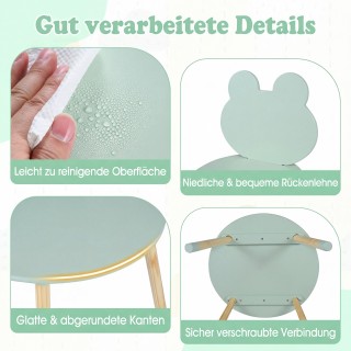 Costway Παιδικό τραπέζι με 2 καρέκλες σε σχήμα βατράχου με ξύλινα π... Costway Παιδικό τραπέζι με 2 καρέκλες σε σχήμα βατράχου με ξύλινα π...