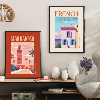 Home Deco Factory Σετ 2 Διακοσμητικών Αφισών 50 x 70 εκ με Τυχαία Ε...