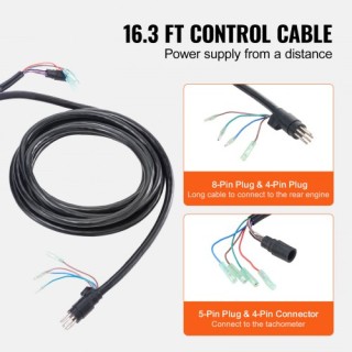 VEVOR Πλευρικός Χειρισμός Γκαζιού Εξωλέμβιας για Mercury PT 2-Χρονώ...