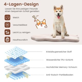 Ορθοπεδικό Κρεβάτι Σκύλου για Μεγαλόσωμα Σκυλιά Χρώματος Μπεζ C... Ορθοπεδικό Κρεβάτι Σκύλου για Μεγαλόσωμα Σκυλιά Χρώματος Μπεζ C...