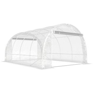 Outsunny Θερμοκήπιο Τουνελ 3x4x2 μ με Τροχήλατες Πόρτες, Μεταλλικό ...
