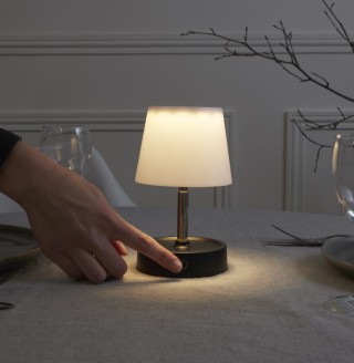 Επαναφορτιζόμενη Απτική Τηλεσκοπική Λάμπα 10,6 x 10,6 x 29,5 cm Λευ...