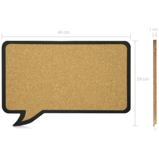 BAKAJI Πίνακας από Φελλό σε Σχήμα Φυσαλίδας με Μαύρο Πλαίσιο για τ... BAKAJI Πίνακας από Φελλό σε Σχήμα Φυσαλίδας με Μαύρο Πλαίσιο για τ...