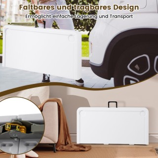 Costway Πτυσσόμενο Σκακιστικό Τραπέζι 90x90x74 εκ. με Αποσπώμενη Επ...