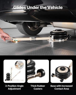 VEVOR Αεροϋποστηρικτήρας 3 Τόνων με Ρυθμιζόμενη Λαβή & Λαστιχένιο Σ... VEVOR Αεροϋποστηρικτήρας 3 Τόνων με Ρυθμιζόμενη Λαβή & Λαστιχένιο Σ...