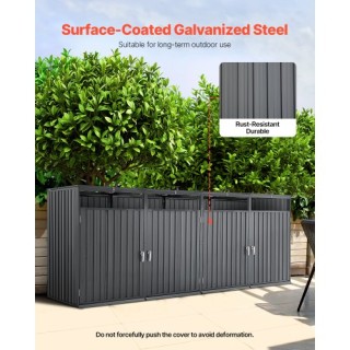 VEVOR Αποθήκη Κάδων Απορριμμάτων 4 x 200 Λίτρα LJTCCXDXG424YO8F0V0 VEVOR Αποθήκη Κάδων Απορριμμάτων 4 x 200 Λίτρα LJTCCXDXG424YO8F0V0