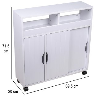 Shally Dogan  Κινητό Έπιπλο Μπάνιου με 4 Ρόδες και Συρόμενες Πόρτες...