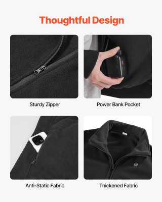 VEVOR Θερμαινόμενο Ανδρικό Μπουφάν Fleece με 6 Ζώνες Θέρμανσης, Μπα... VEVOR Θερμαινόμενο Ανδρικό Μπουφάν Fleece με 6 Ζώνες Θέρμανσης, Μπα...