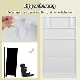 Costway  Λευκή Νντουλάπα μπάνιου με 2 πόρτες 60 x 30 x 108 cm. BA78...