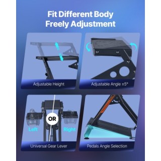 VEVOR Πτυσσόμενη Βάση Τιμονιού για Logitech G923/G920/G29/G27 XXZJX...