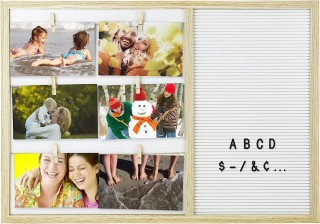 BAKAJI Κορνίζα Φωτογραφιών 6 Φωτογραφίες με Πίνακα Σημειώσεων Γράμ... BAKAJI Κορνίζα Φωτογραφιών 6 Φωτογραφίες με Πίνακα Σημειώσεων Γράμ...