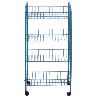 Galileo Καρότσι κουζίνας με ρόδες, 4 ράφια από χρωμιομένο σίδερο, 4...