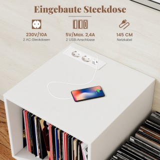 Costway Λευκό Τραπεζάκι με Σταθμό Φόρτισης και Χώρο για Πικάπ με Δι... Costway Λευκό Τραπεζάκι με Σταθμό Φόρτισης και Χώρο για Πικάπ με Δι...