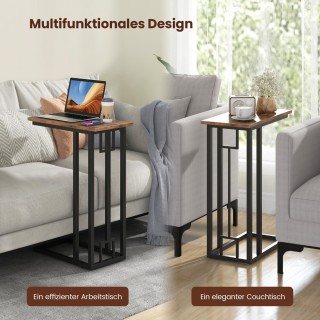 Costway Τραπεζάκι Καναπέ C-Σχήματος για Εξοικονόμηση Χώρου JV11813CF Costway Τραπεζάκι Καναπέ C-Σχήματος για Εξοικονόμηση Χώρου JV11813CF