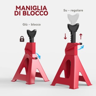 HOMCOM Σετ 2 Ρυθμιζόμενα Υποστηρίγματα Αυτοκινήτου 6 Τόνων από 38.5... HOMCOM Σετ 2 Ρυθμιζόμενα Υποστηρίγματα Αυτοκινήτου 6 Τόνων από 38.5...