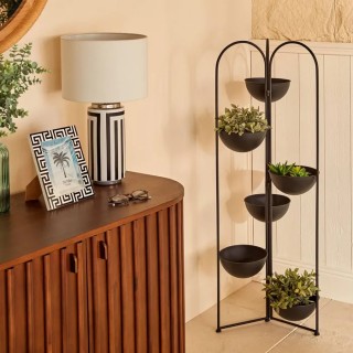 Atmosphera Ράφι Φυτών Reso 6 Θέσεων Από Ατσάλι 38x42x124cm Μαύρο 21...