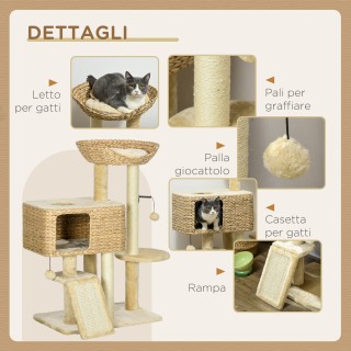 PawHut Δέντρο Αναρρίχησης για Γάτες με Σπιτάκι, Πλατφόρμα και Μπαλ... PawHut Δέντρο Αναρρίχησης για Γάτες με Σπιτάκι, Πλατφόρμα και Μπαλ...
