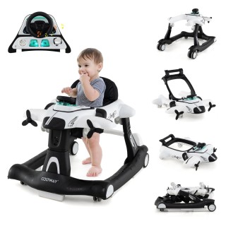 Costway Πολυλειτουργικός Παιδικός Περπατούρα 6-σε-1 με Ρυθμιζόμενο ...