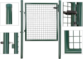 Πόρτα Περίφραξης Κήπου από Γαλβανισμένο Χάλυβα 106x145 cm SONGMICS ...