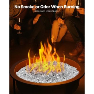 VEVOR Διακοσμητικοί Γυάλινοι Λίθοι 1/2-Inch για Τζάκι FHBLFGSGHBL1P...