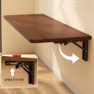 Shally Dogan  Πτυσσόμενο Τραπέζι Τοίχου Γραφείο Καρυδιάς Εξοικονόμη...