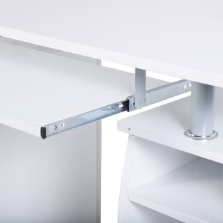 Costway Λευκός Γραφείο Υπολογιστή με Διπλό Ράφι και Πληκτρολόγιο HW... Costway Λευκός Γραφείο Υπολογιστή με Διπλό Ράφι και Πληκτρολόγιο HW...