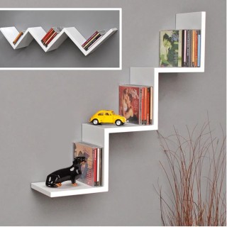 BAKAJI Σύγχρονο Σχέδιο Ραφιού Τοίχου Ζιγκ Ζαγκ Ράφια Τοίχου Ράφι 3... BAKAJI Σύγχρονο Σχέδιο Ραφιού Τοίχου Ζιγκ Ζαγκ Ράφια Τοίχου Ράφι 3...