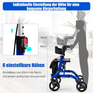 Costway Πολυλειτουργική καρέκλα & περιπατητήρας με κάθισμα, τσάντα... Costway Πολυλειτουργική καρέκλα & περιπατητήρας με κάθισμα, τσάντα...