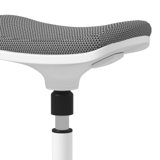 HOMCOM Εργονομικό και επενδεδυμένο σκαμπό με ρυθμιζόμενο ύψος με κλ...