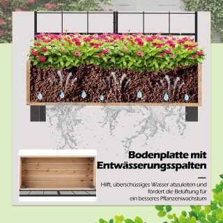 Costway  Υψωμένο Παρτέρι με Πέργκολα και με οπές αποστράγγισης 79 x...