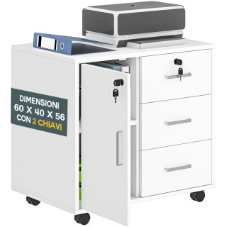 BAKAJI Ντουλάπι Αρχείου για Γραφείο Πολλαπλών Χρήσεων με 3 Συρτάρια... BAKAJI Ντουλάπι Αρχείου για Γραφείο Πολλαπλών Χρήσεων με 3 Συρτάρια...