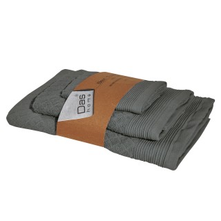 DAS HOME Σετ Πετσέτες 3 Τεμαχίων Best 0688 Γραφίτης 530708180688 DAS HOME Σετ Πετσέτες 3 Τεμαχίων Best 0688 Γραφίτης 530708180688