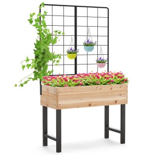 Costway  Υψωμένο Παρτέρι με Πέργκολα και με οπές αποστράγγισης 79 x...