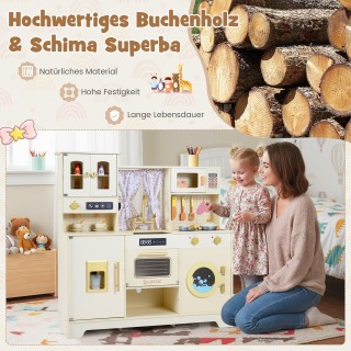 Costway Παιδική Παιχνίδι Κουζίνα με Εστίες, Νεροχύτη και Καφετιέρα,... Costway Παιδική Παιχνίδι Κουζίνα με Εστίες, Νεροχύτη και Καφετιέρα,...