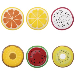 Villa DEste Σετ 6 τμχ  Πιάτο φρούτων από πορσελάνη Fruit Life 5921916