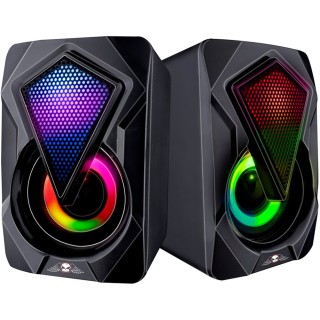 BAKAJI Σετ 2 Ηχεία Gaming PC με LED RGB, USB, Bluetooth/Aux 02838925