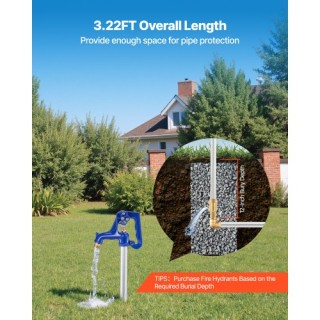 VEVOR Αντιπαγωτική Υδροληψία Εξωτερικού Χώρου, 980mm με Σύνδεση Σωλ...