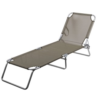 Galileo Πτυσσόμενο κρεβάτι παραλίας από αλουμίνιο με ανακλινόμενη π...