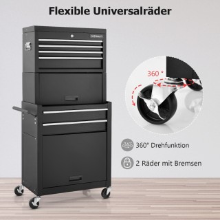 Costway Συνδυασμός Εργαλειοθήκης 2-σε-1 με Κινητές Ρόδες και Κλειδ... Costway Συνδυασμός Εργαλειοθήκης 2-σε-1 με Κινητές Ρόδες και Κλειδ...