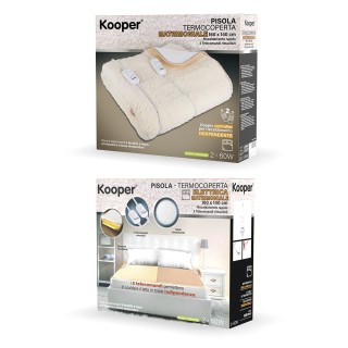 Kooper Ηλεκτρική Κουβέρτα Διπλή 140x160 cm με 2 Τηλεχειριστήρια για...