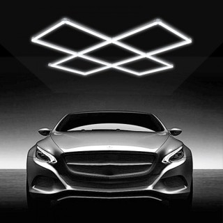 VEVOR Τετράγωνο LED Φως Γκαράζ 22000LM 5 Πλέγματα Φωτεινό Φως Κατασ...